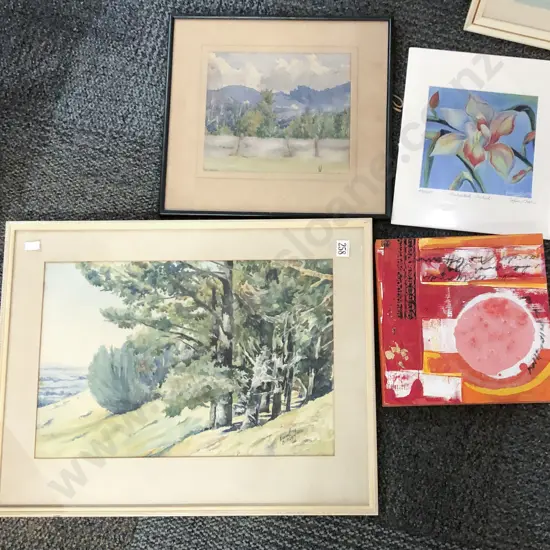 Two W/C with Two NZ Prints and Two Others