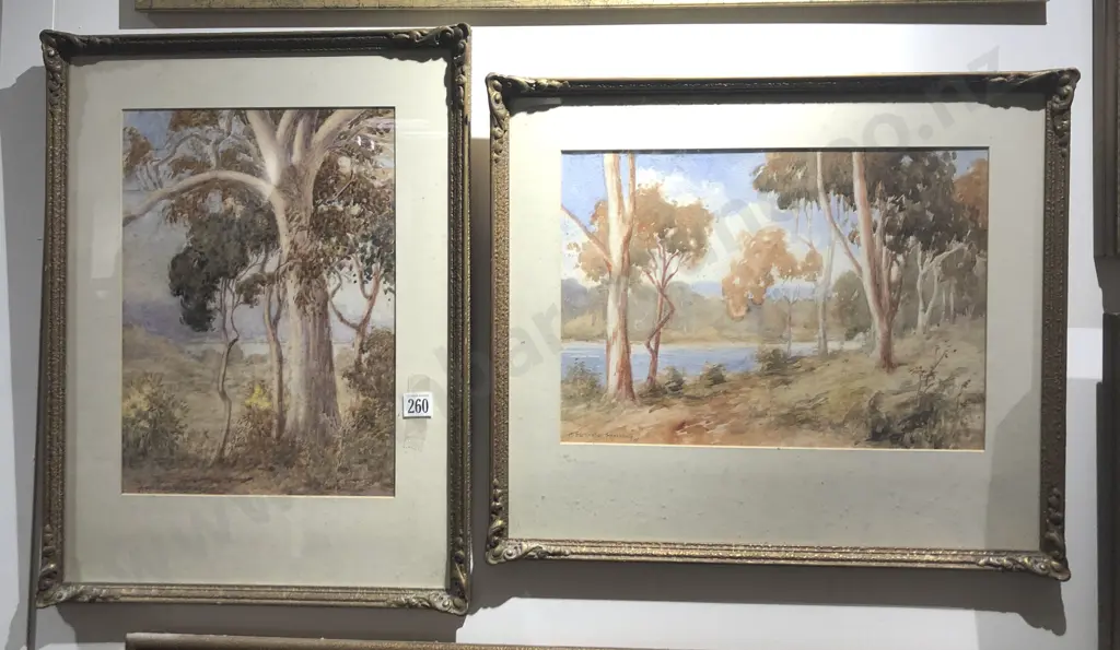 Two W/C Landscapes by A Earlington Rosebary Image 1++