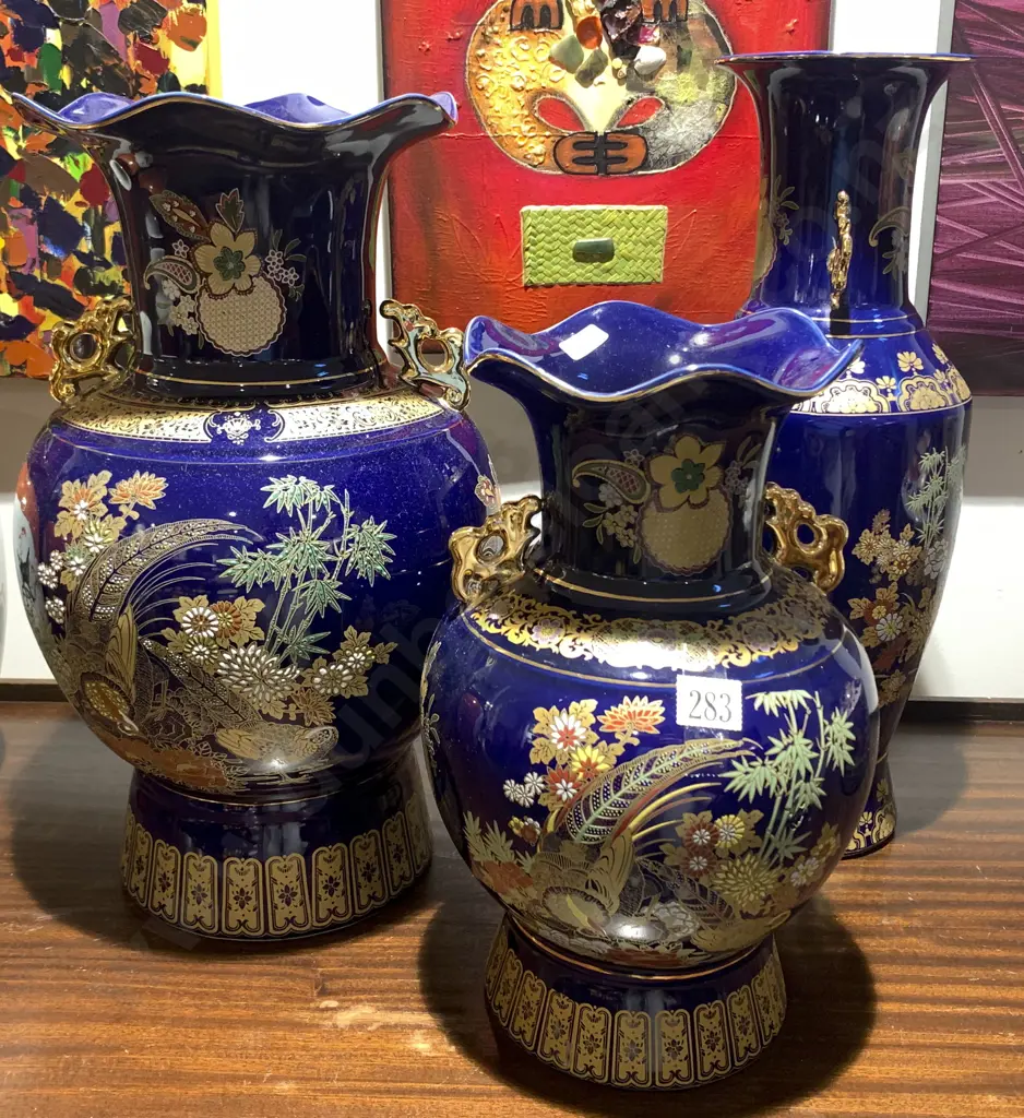 Three C20th Asian Vases Image 1++