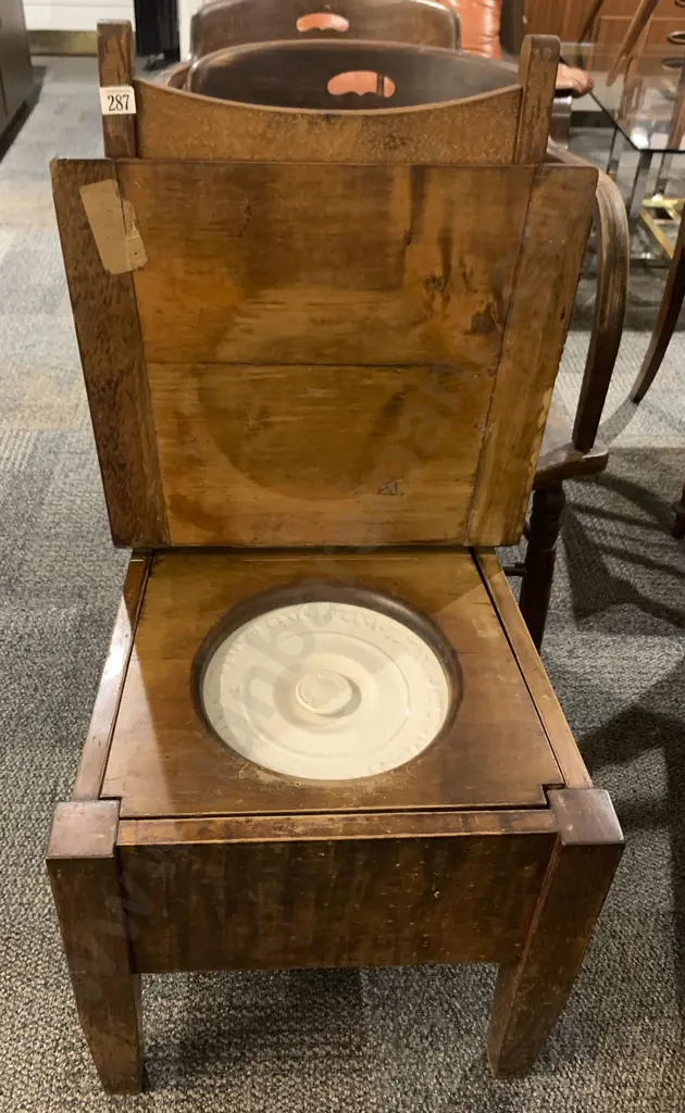 Commode Chair with covered potty Image 1++
