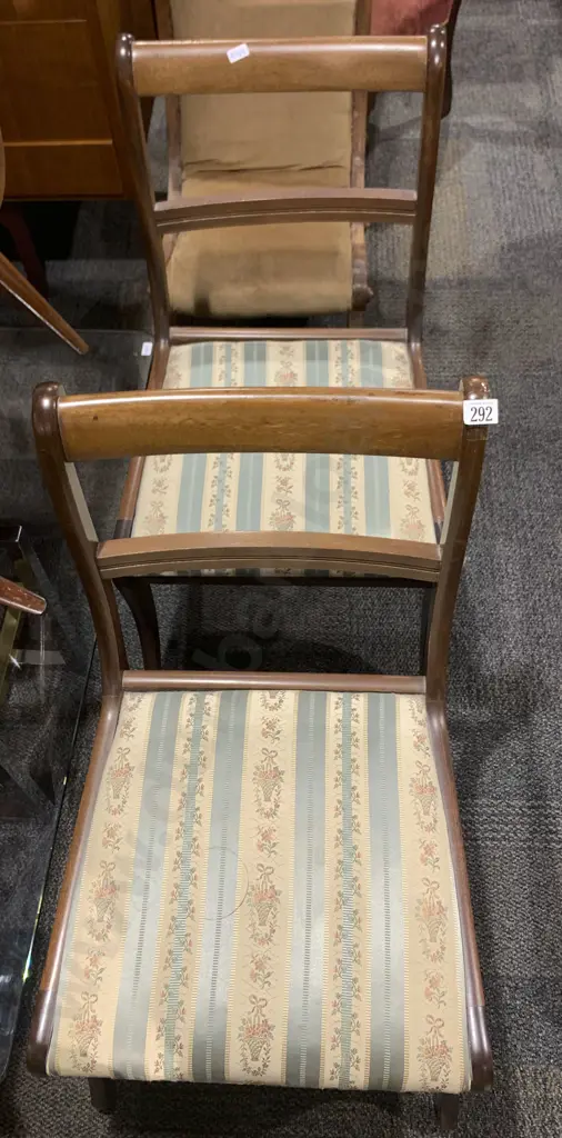 Pair Mahogany Dining Chairs Image 1++