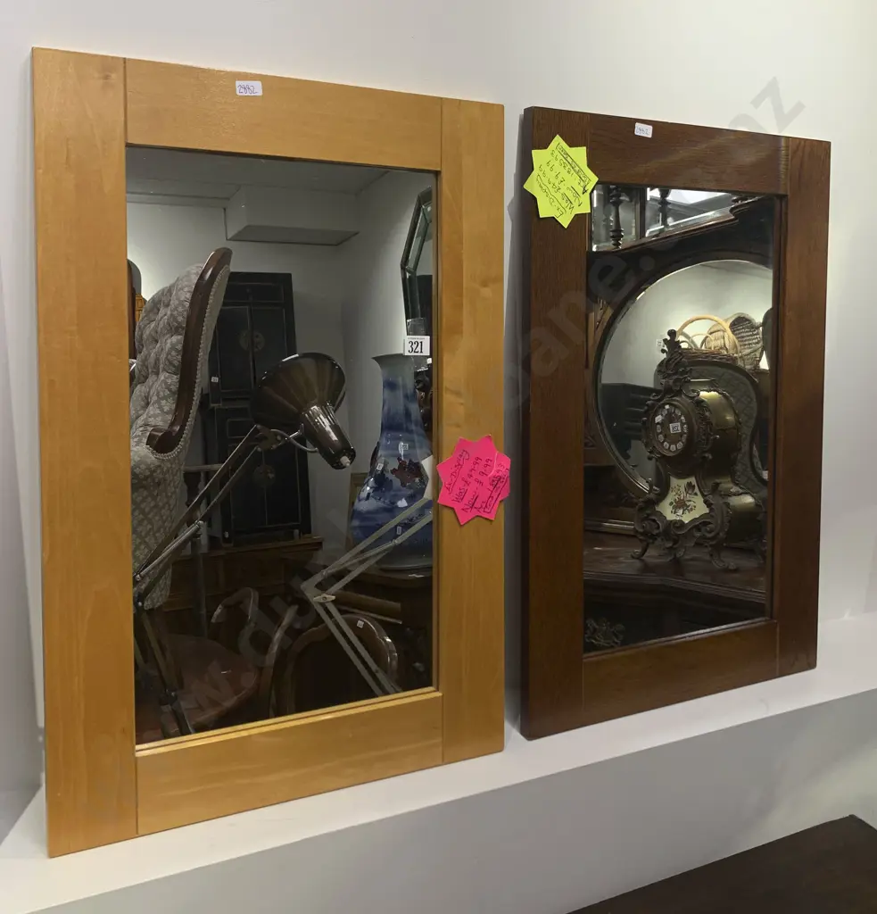 Two Rectangular Modern Wall Mirrors Image 1++