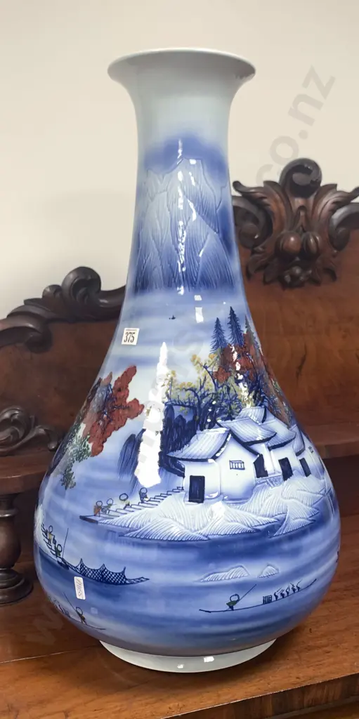 Large Modern Chinese Landscape Vase Image 1++