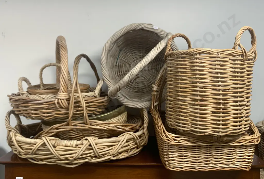 Eight Wicker Baskets Image 1++
