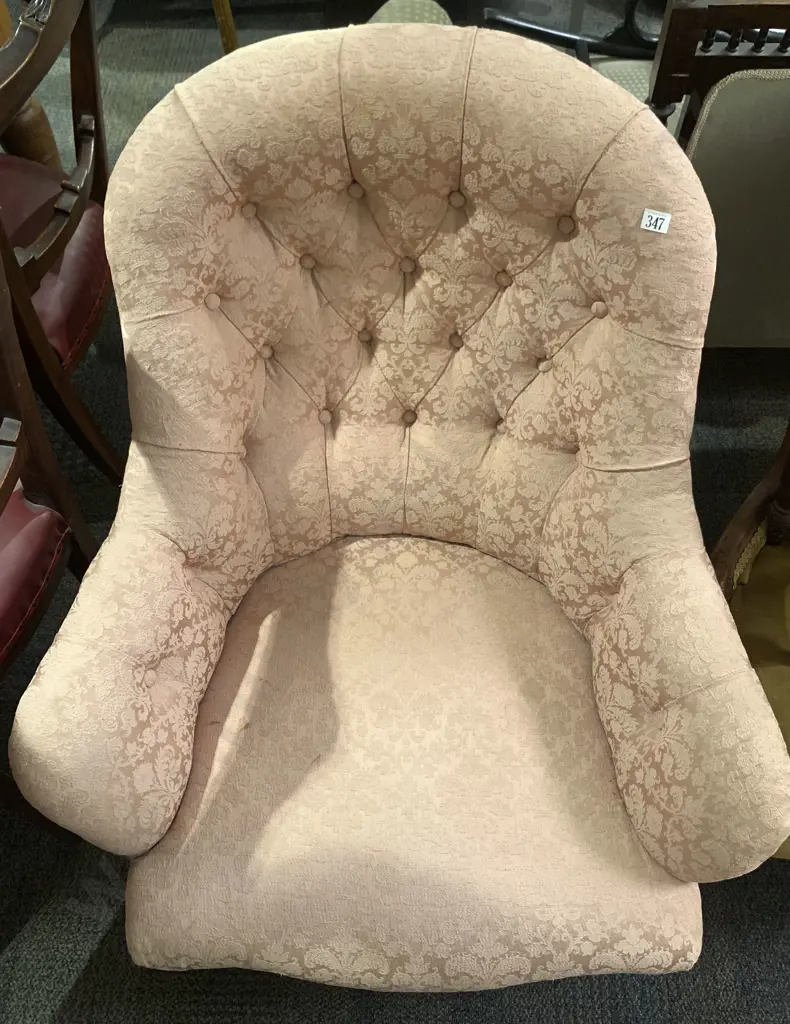Victorian Button Back Arm Chair Image 1++