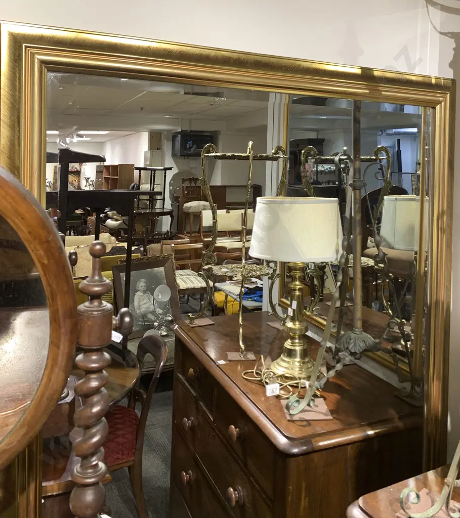 Large Modern Gilt Framed Mirror Image 1++