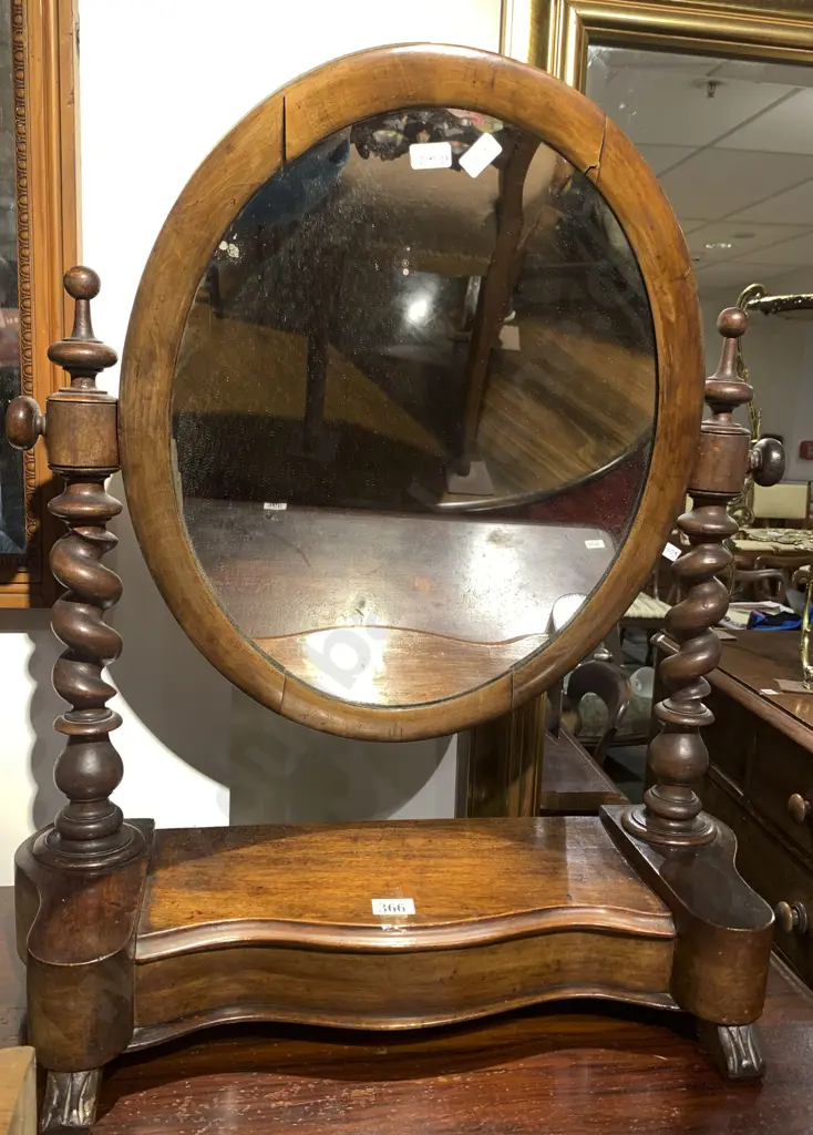 Victorian Mahogany Toilet Swing Mirror Image 1++