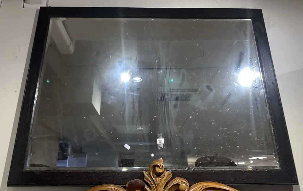 Large Oak Framed Wall Mirror Image 1++
