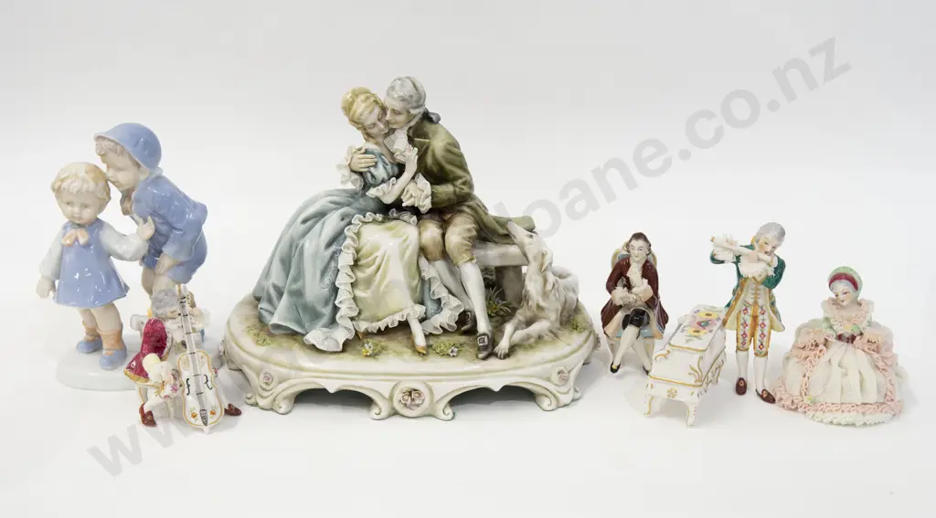 Assorted Fancy China Figures and Figure Groups (6) Image 1++