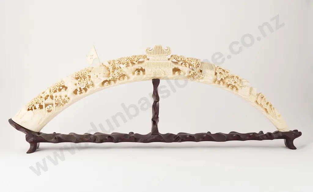 Large Ivory Tusk Bridge on Stand Image 1++