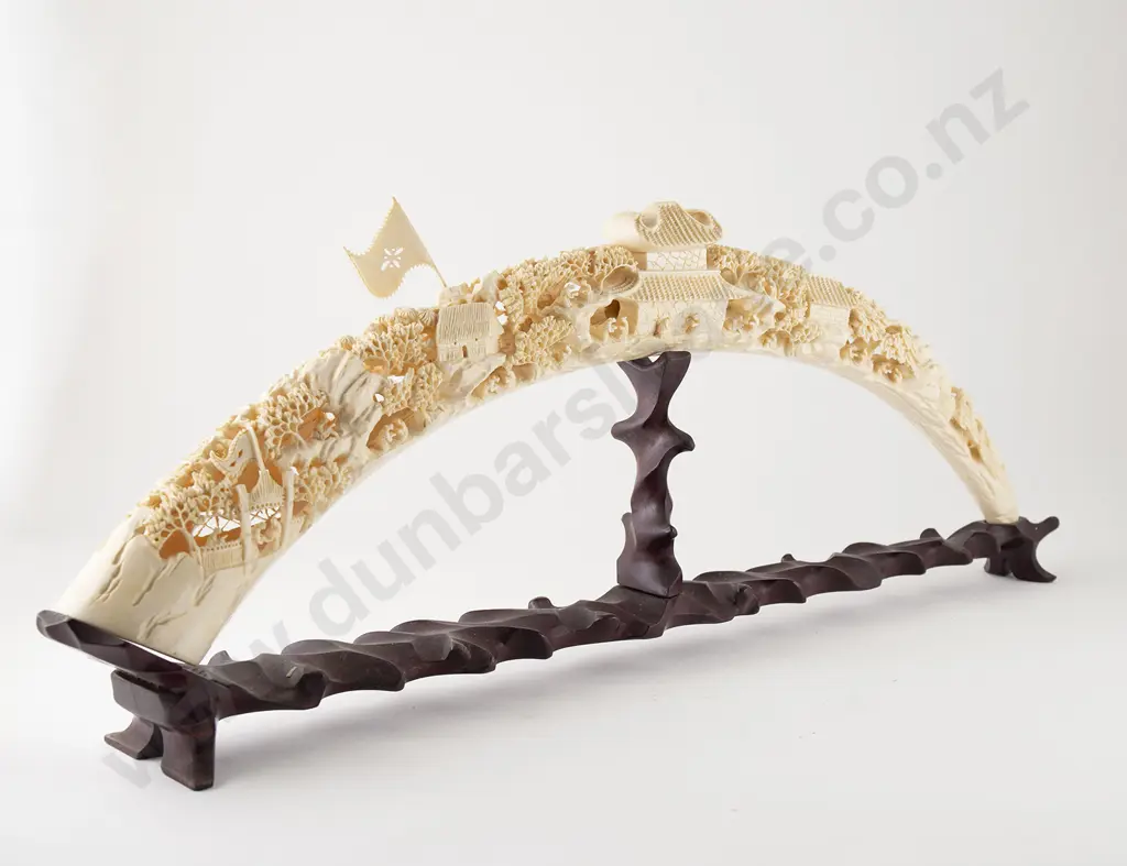 Large Ivory Tusk Bridge on Stand Image 1++