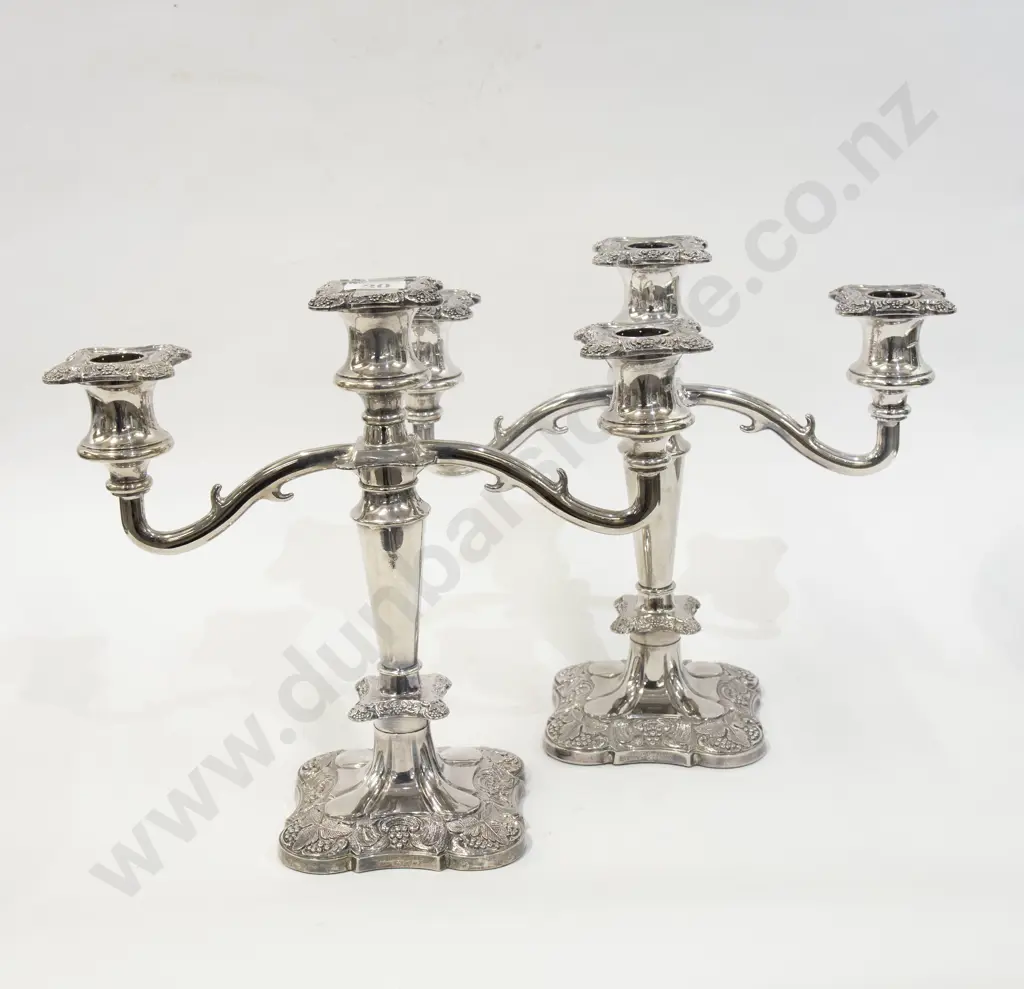 Pair of S/P Candelabras Image 1++