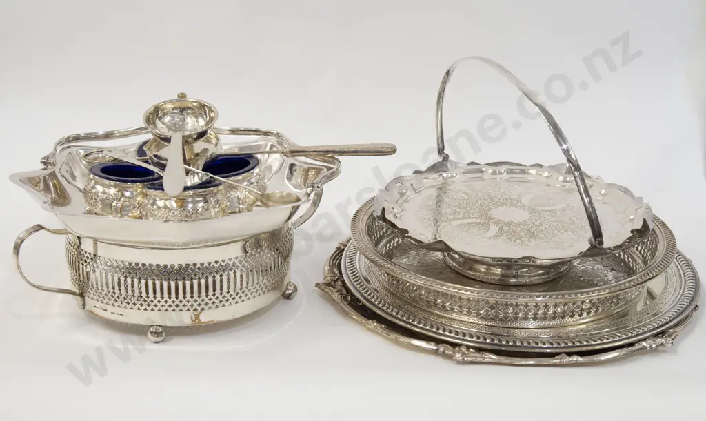 Qty of Assorted S/P Trays together with S/S Candle Snuffer Image 1++