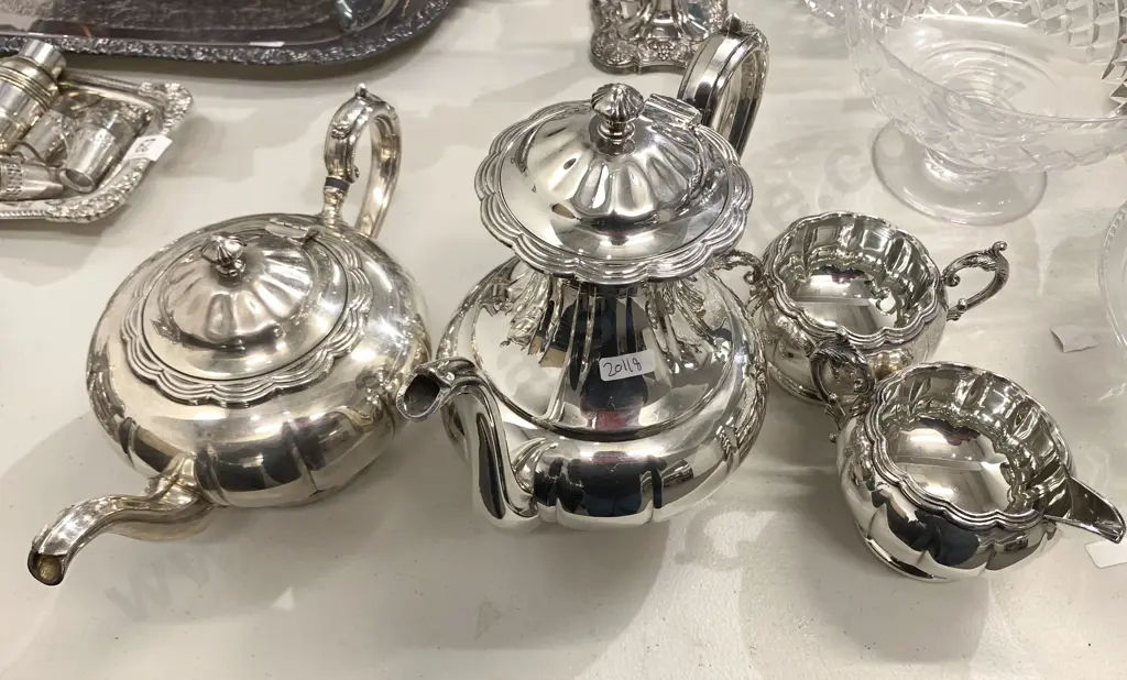 Four S/P Piece Tea and Coffee Set Image 1++