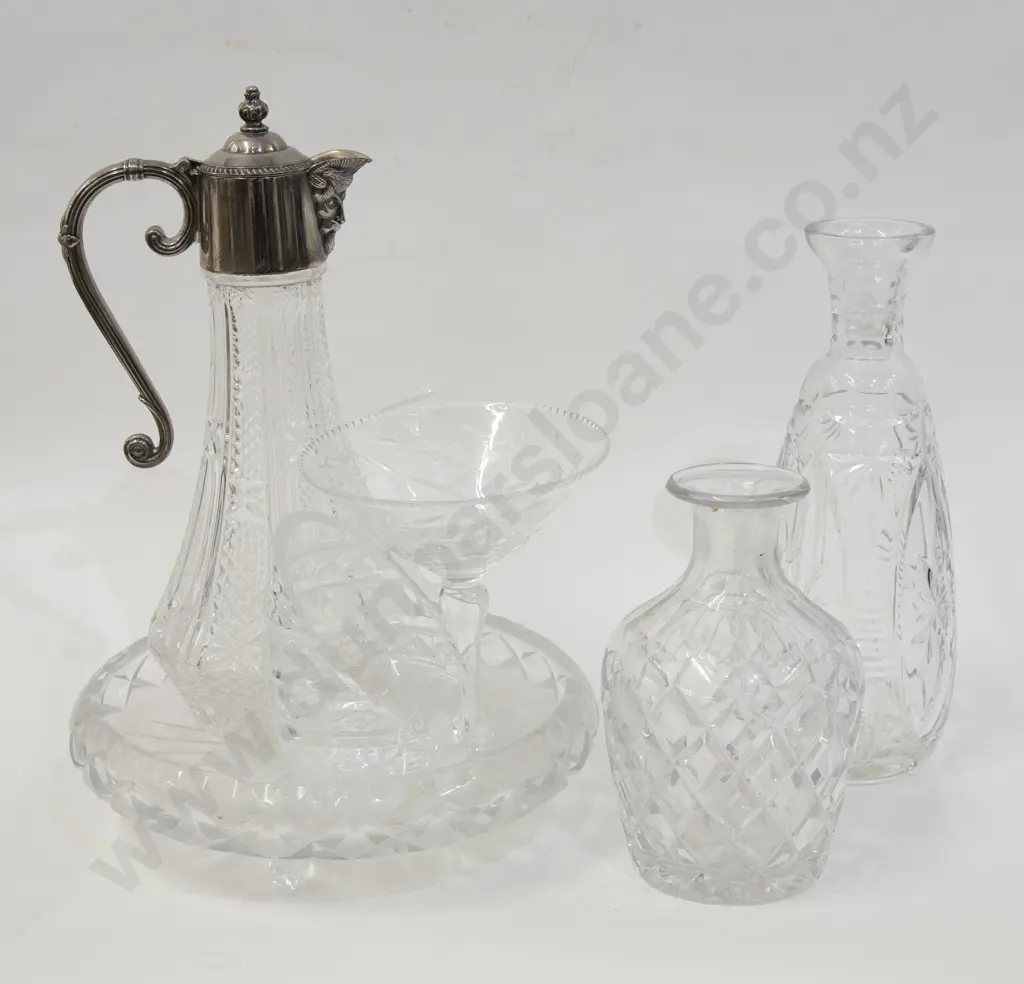 Lot of Assorted Crystal together with Ewer Image 1++