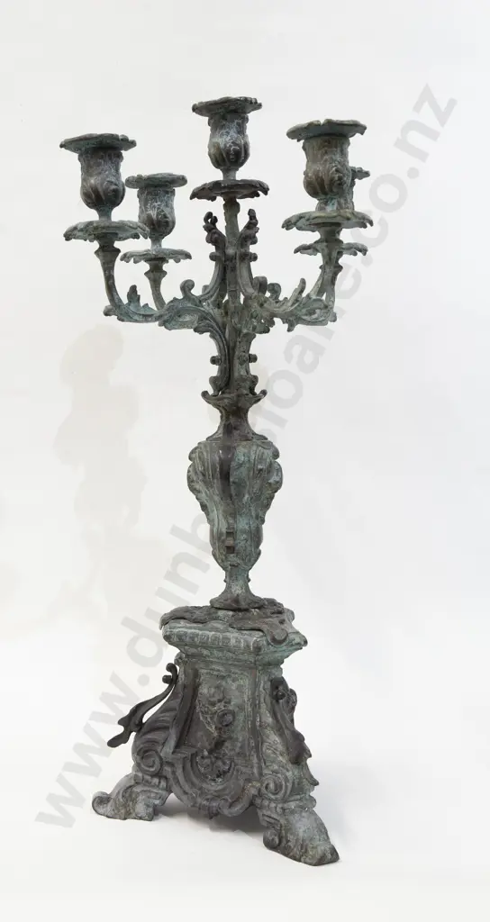 Vintage Ornate Metal Candelabra Image 1++