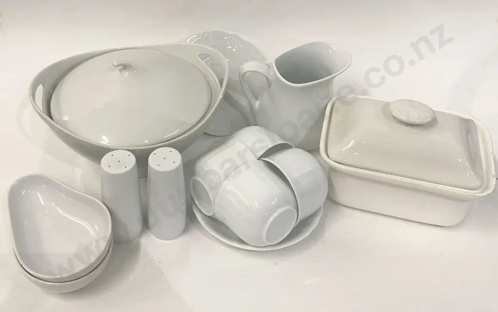 Two Boxes of Assorted White Crockery Image 1++