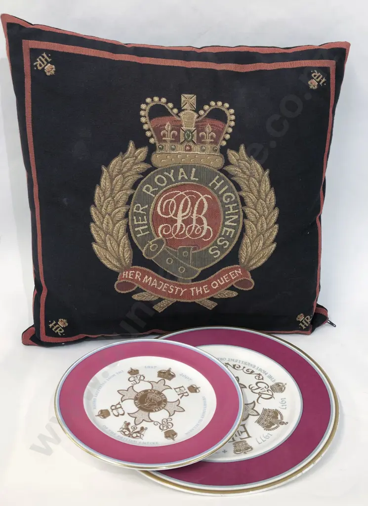 Three Pieces of Royal Comm. Including Cushion Image 1++