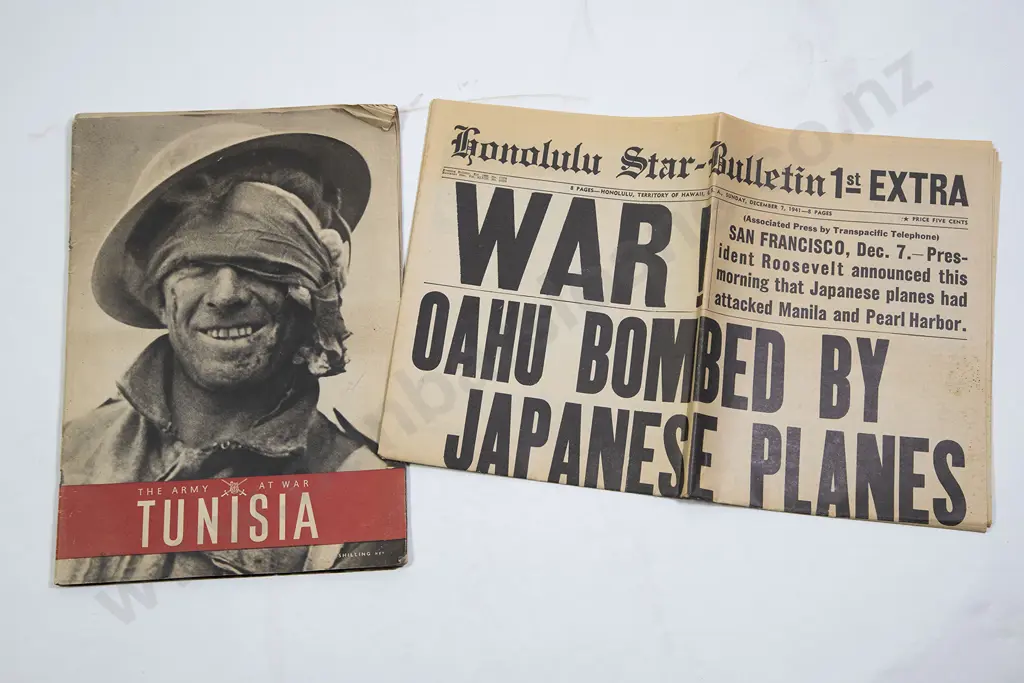 Honolulu Star Bulletin 1st Extra Sunday December 7 - 1941 Image 1++