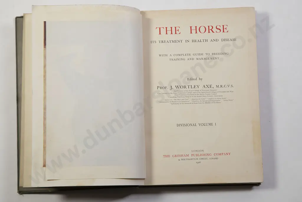 Axe, Prof. J Wortley, The Horse (9 volumes) Image 1++