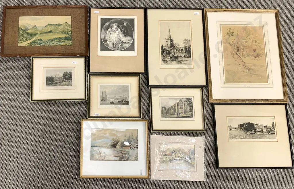 Box of Assorted Prints and Originals Image 1++