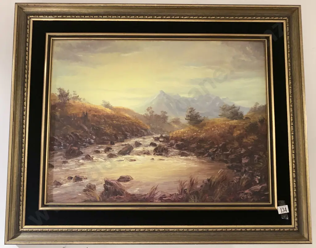 Richard W. Ponder Oil Landscape "View From The Desert Road" Image 1++