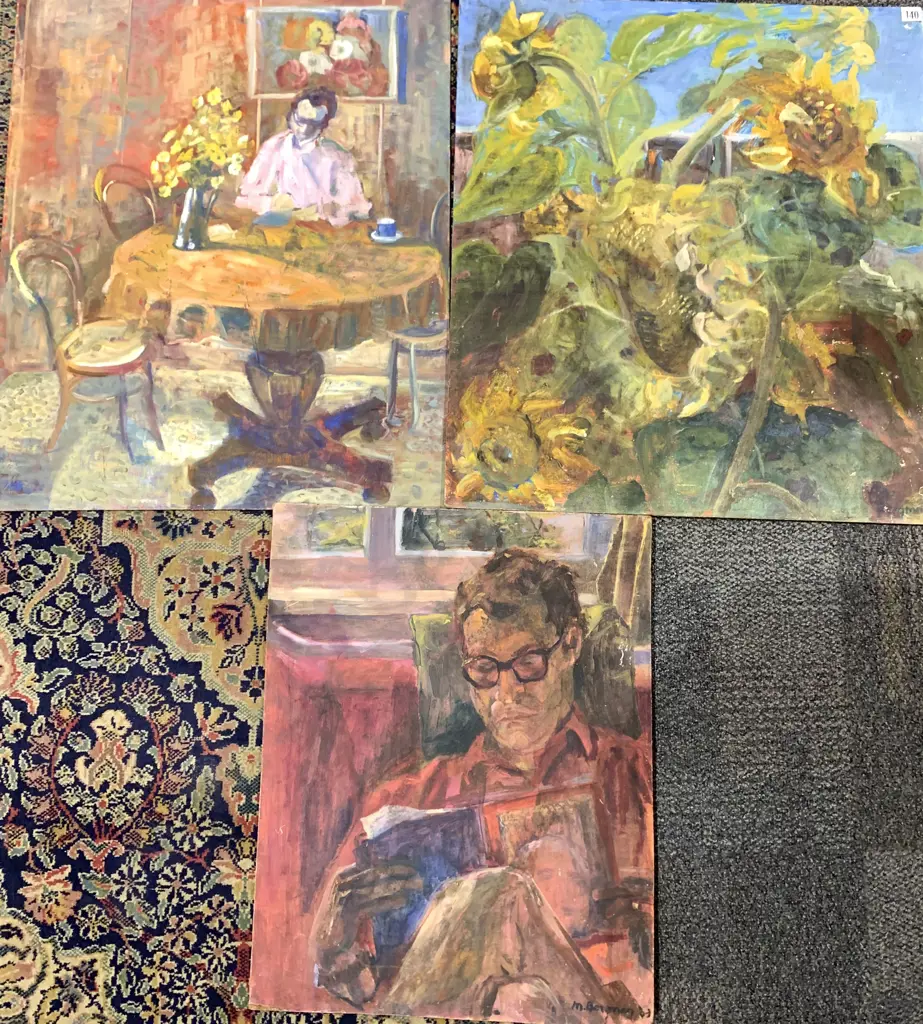 Three Oil on Boards by M. Bergman Image 1++