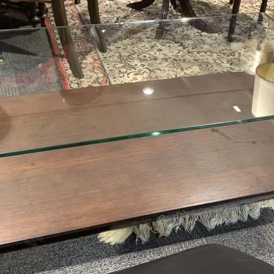 Modern Design Curved Glass Top Coffee Table