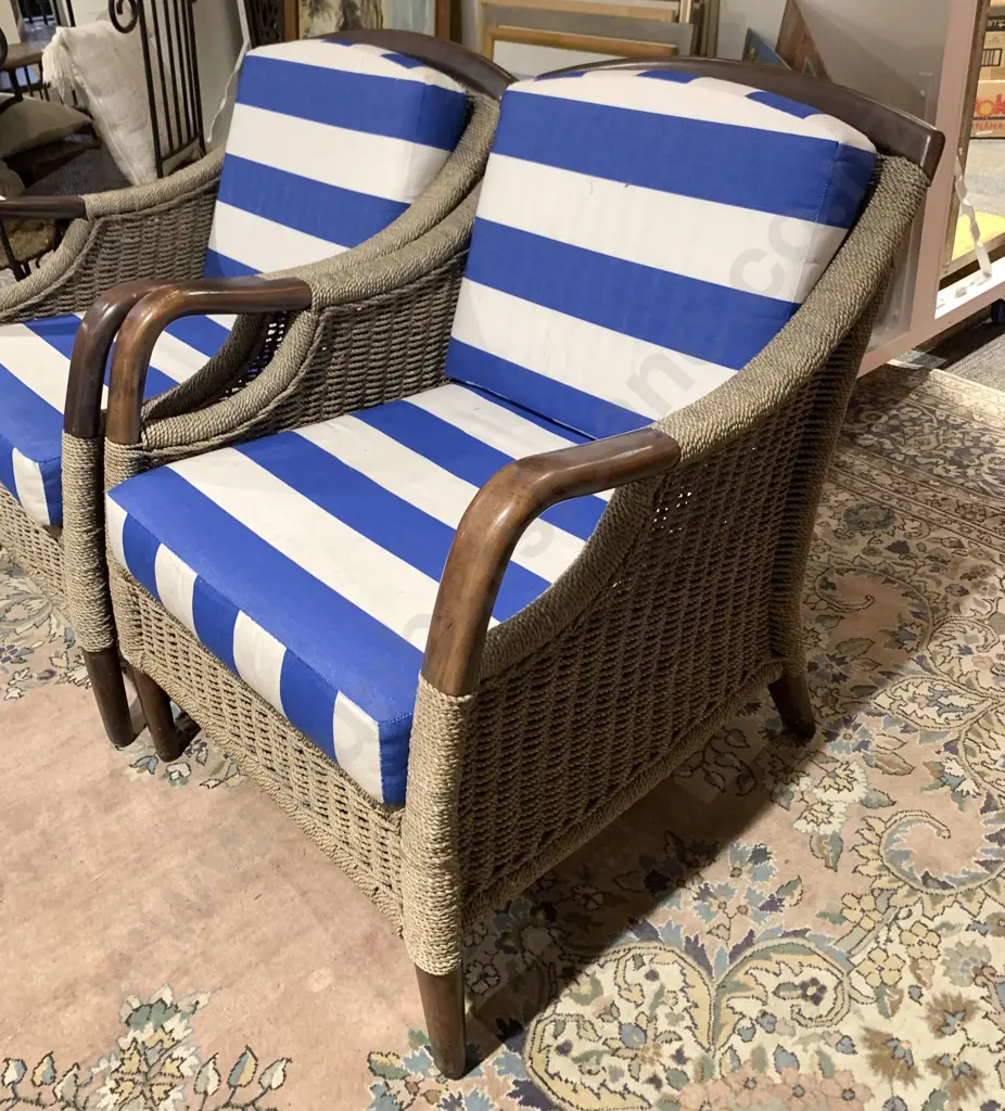 Pair of Outdoor Armchairs Image 1++