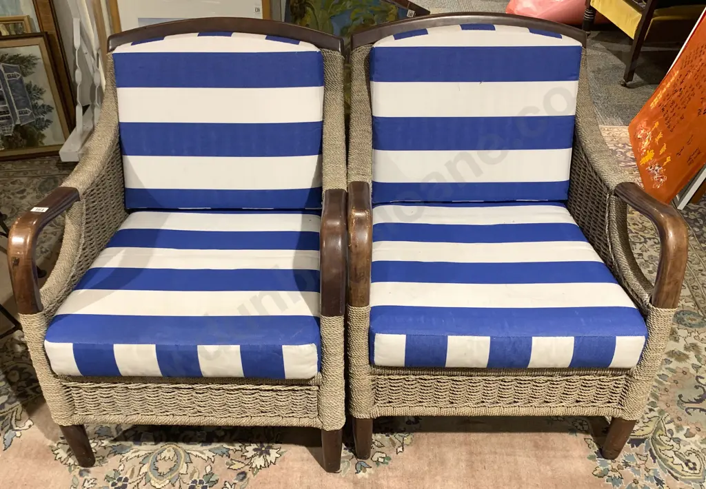 Pair of Outdoor Armchairs Image 1++