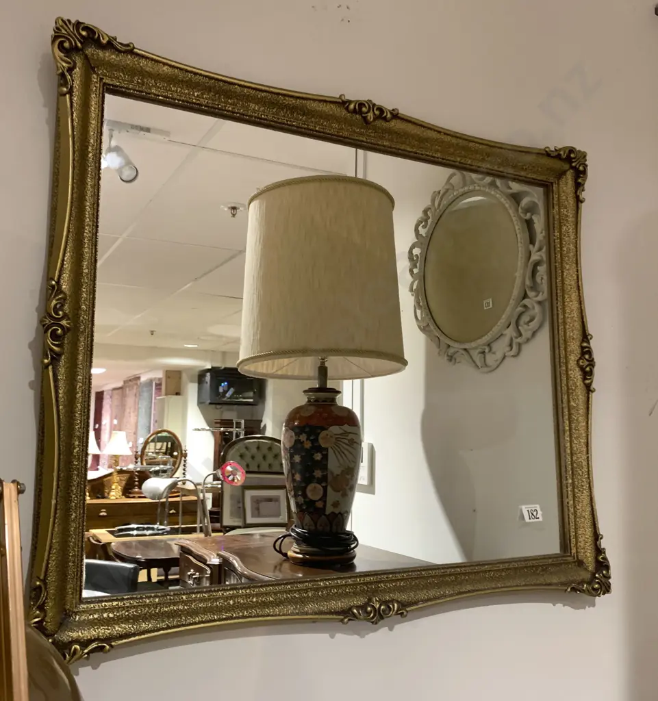 Rectangular Gilt Framed Wall Mirror Image 1++
