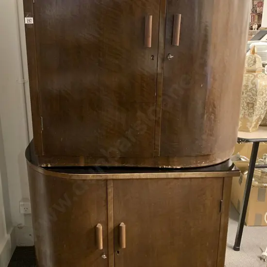 Pair of Curved Side Cabinets
