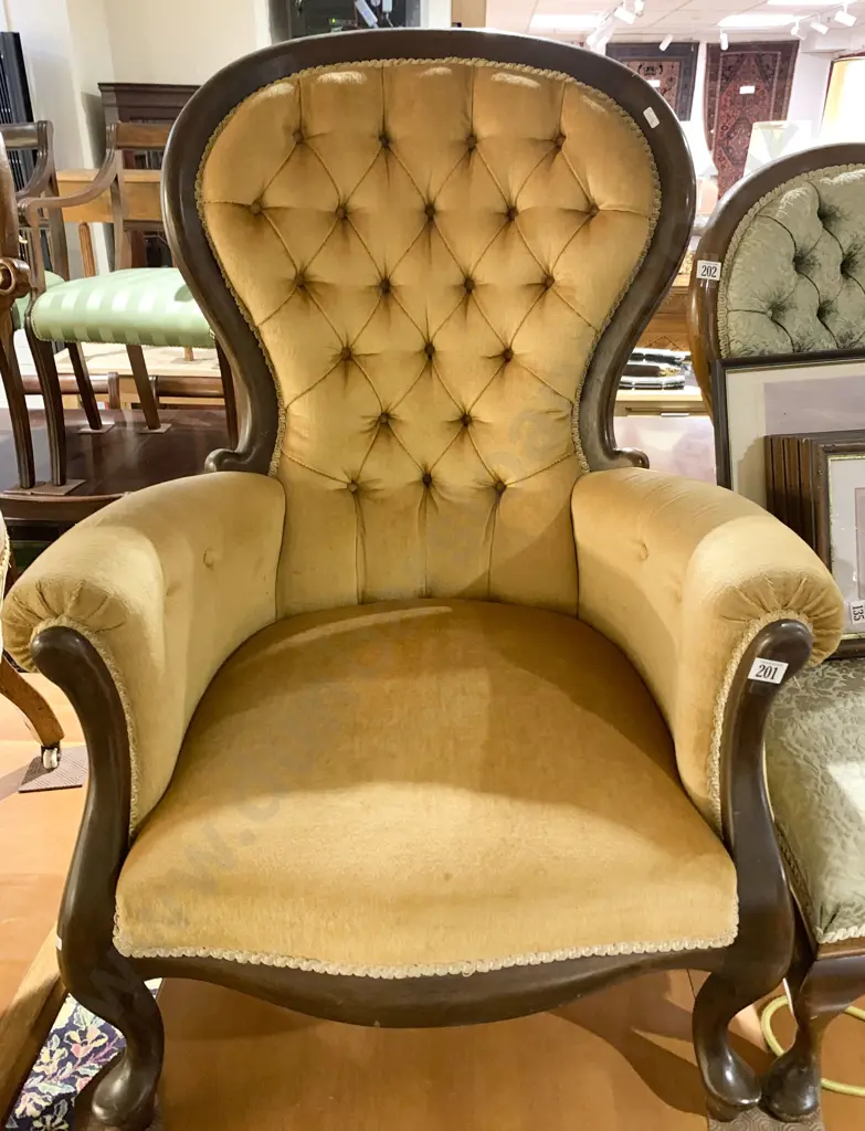 Victorian Grandfather Chair Image 1++