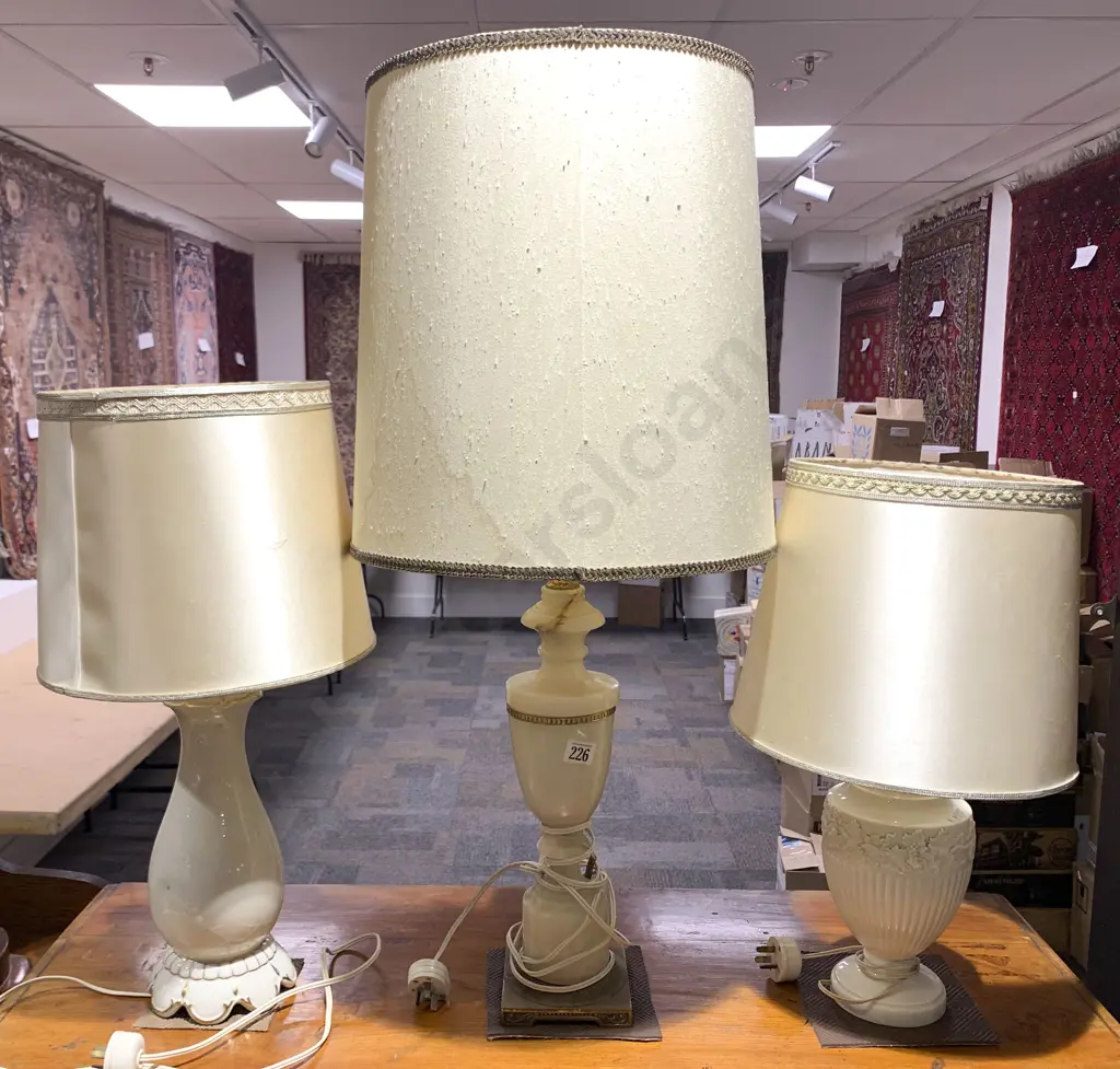 Four Various Table Lamps Including Onyx Image 1++