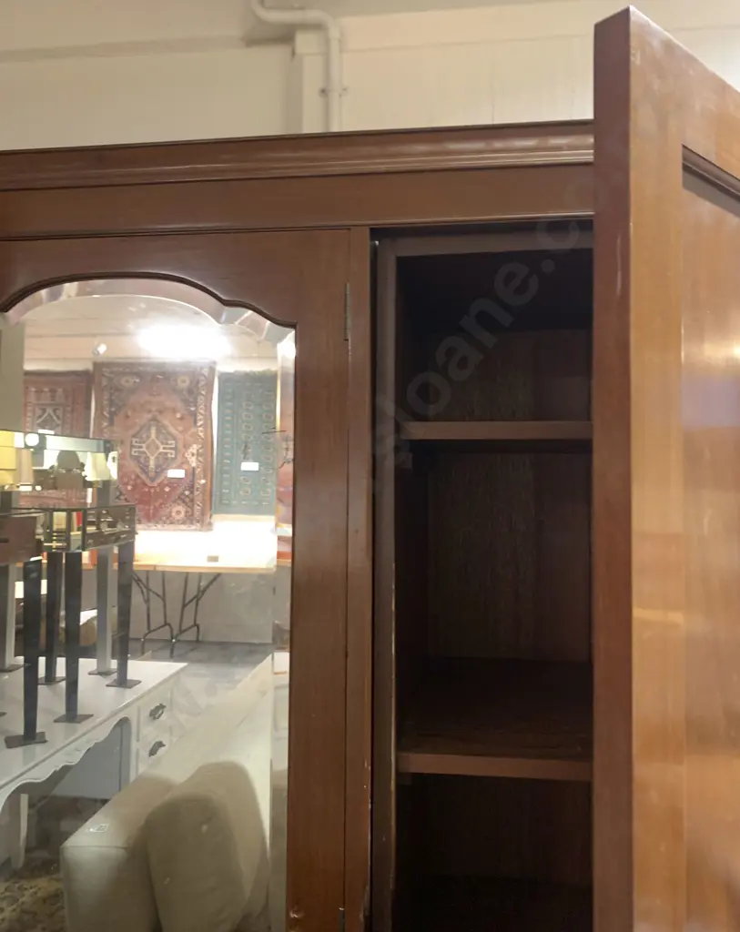 Edwardian Mahogany Mirror Door Wardrobe Image 1++