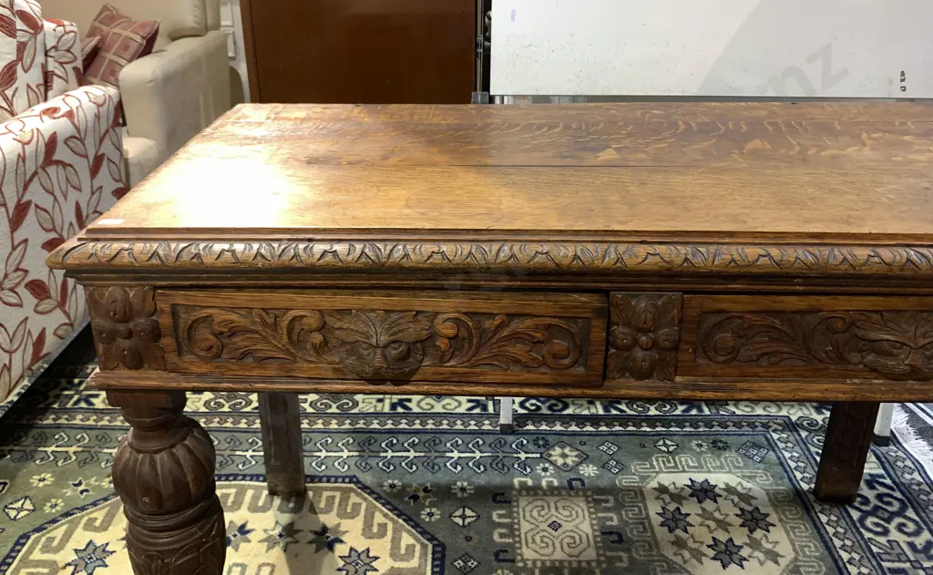 Carved Oak Sideboard Image 1++