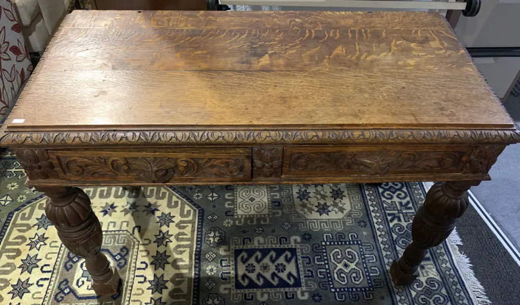 Carved Oak Sideboard Image 1++