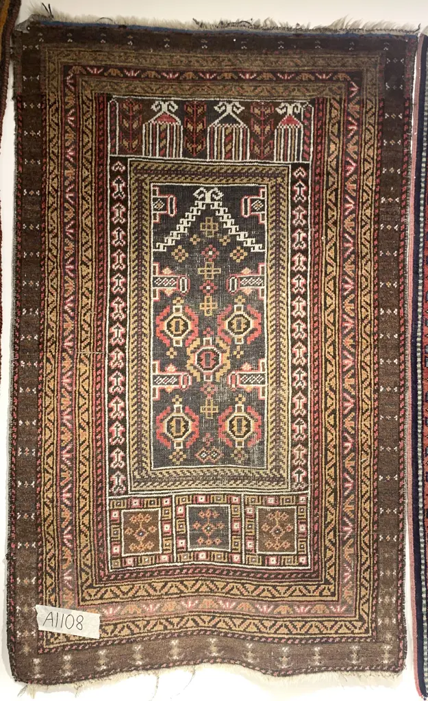 Antique Persian Prayer Rug Image 1++