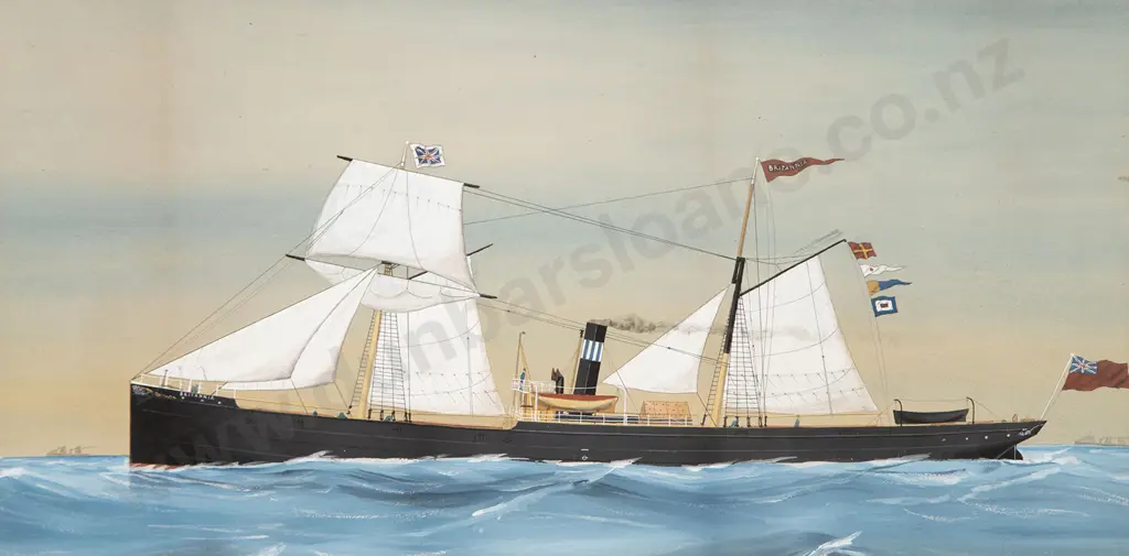 Edward Wilkinson (British fl. 1880-91) - The Sail and Steam Vessel 'Britannia' Image 1++