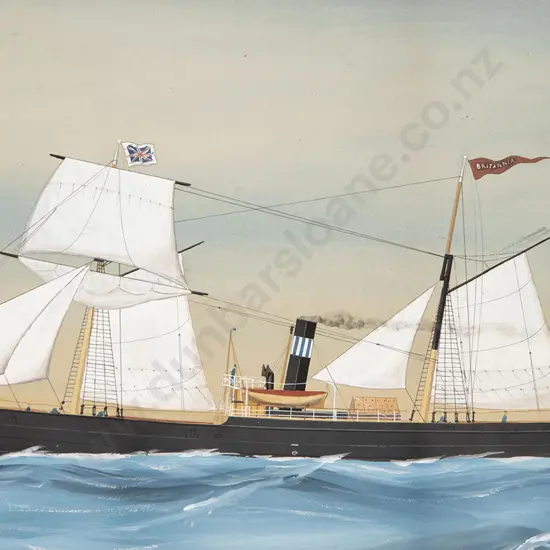 Edward Wilkinson (British fl. 1880-91) - The Sail and Steam Vessel 'Britannia'