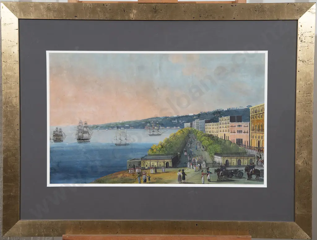 Early C19th Neapolitan School - Arrival of the Portuguese Fleet in Naples Image 1++