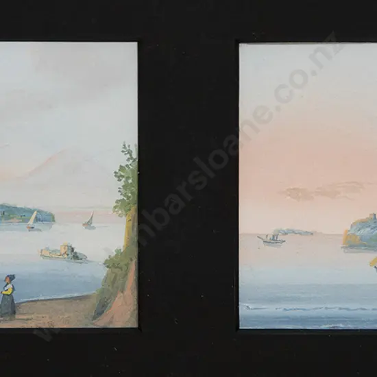 C19th Neapolitan School - Pair Gouaches