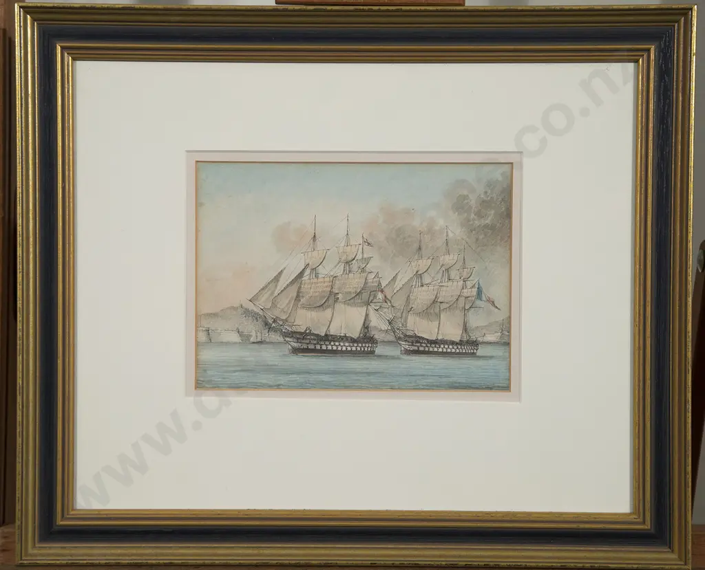 C19th British - British MOW in Company of French MOW off Fortifications Image 1++