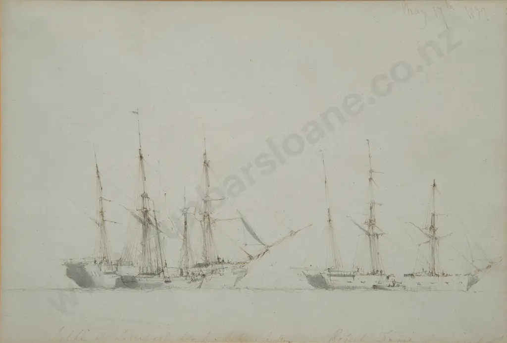 Manner of Rev Calvert Richard Jones (British c.1804-77) - 'Delphie' & 'Robert Finnie' working cargo in the Mersey Image 1++