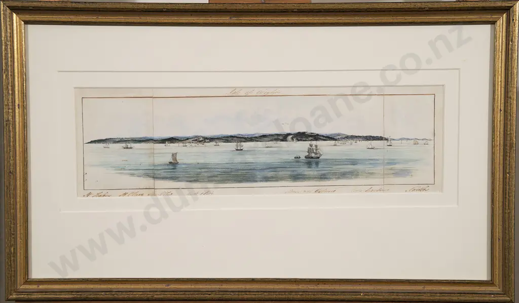 Early C19th British - A Panorama of the Solent and Isle of Wight Image 1++