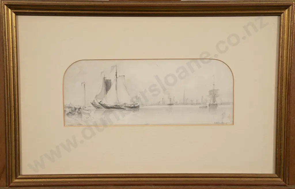 After Edward William Cooke RA FRS (British 1811-1880) - Antwerp from the Scheldt Image 1++