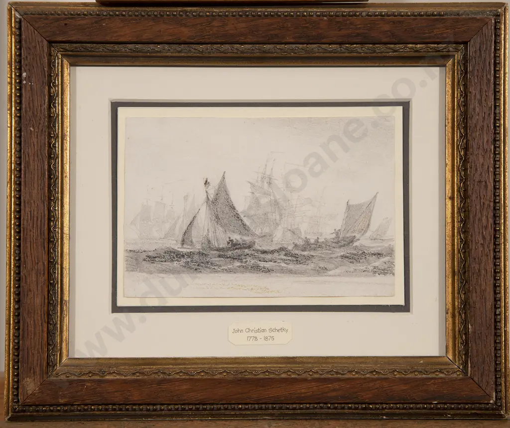 Attributed John Christian Schetky (Scottish 1778-1875) - Sailing Vessels in Rough Waters Image 1++
