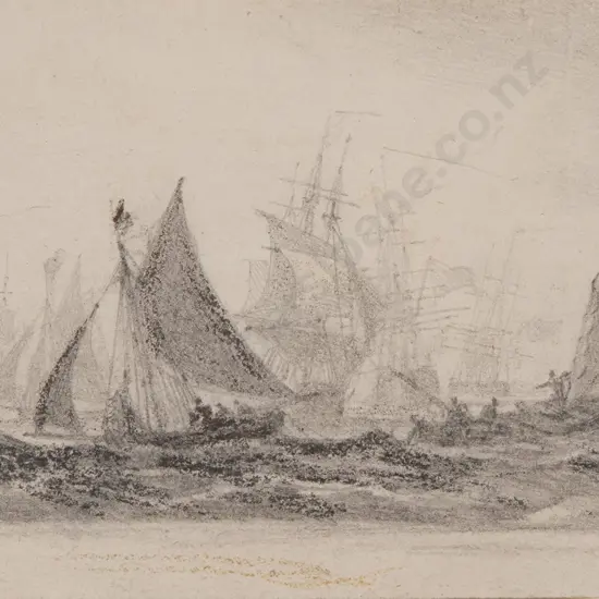 Attributed John Christian Schetky (Scottish 1778-1875) - Sailing Vessels in Rough Waters