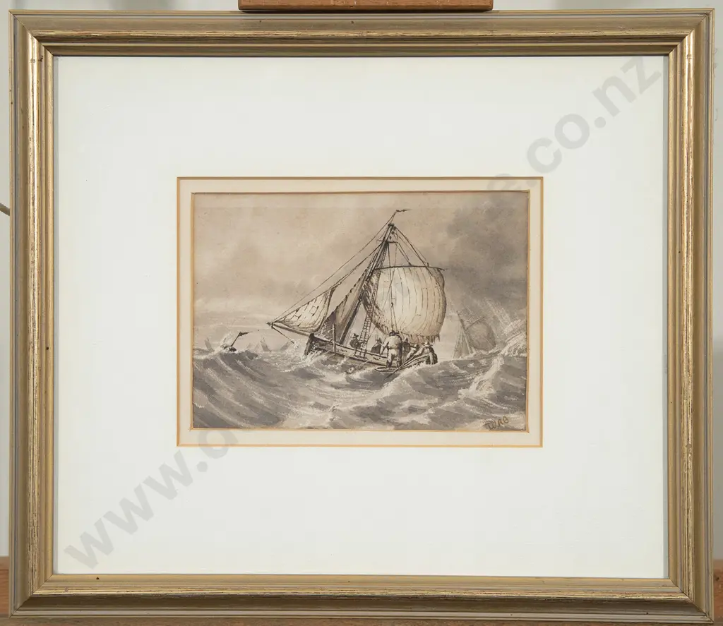 Manner of William Roxby Beverley (British 1811-99) - Fishermen in a fresh breeze Image 1++