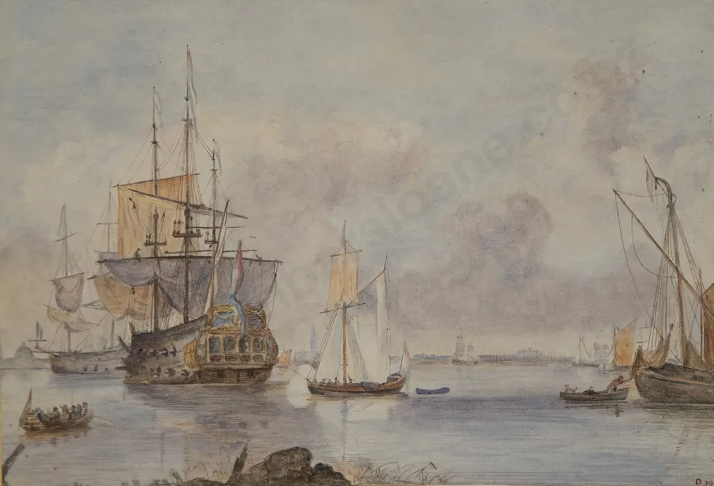 Attributed  Marque of Ormonde - Shipping Scene near Greenwich Image 1++